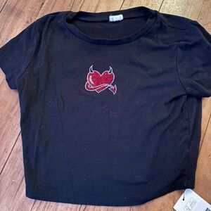 Garage Black and Red Short Sleeve Tee